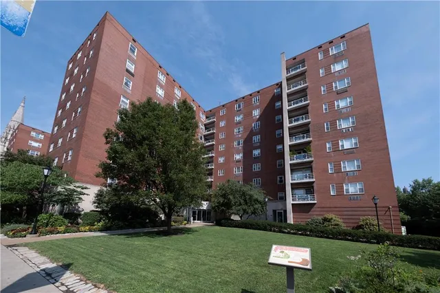 a front view of a building