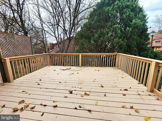 a view of wooden deck