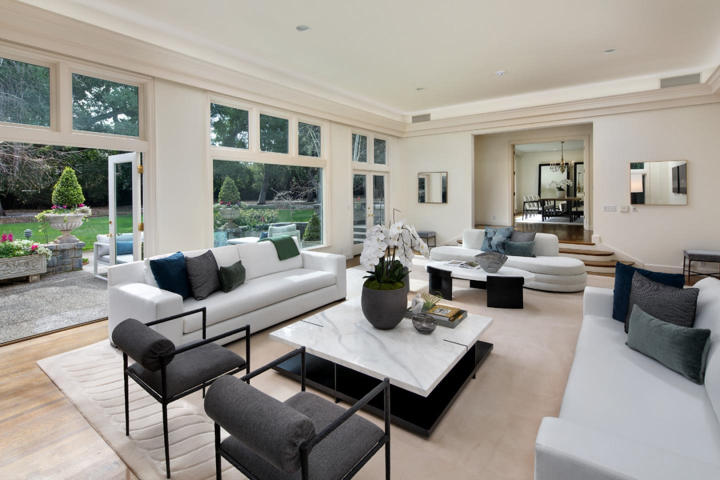 191 Britton Avenue Atherton, CA 94027 - Photo 11 of 23 a living room with furniture large window and outer view