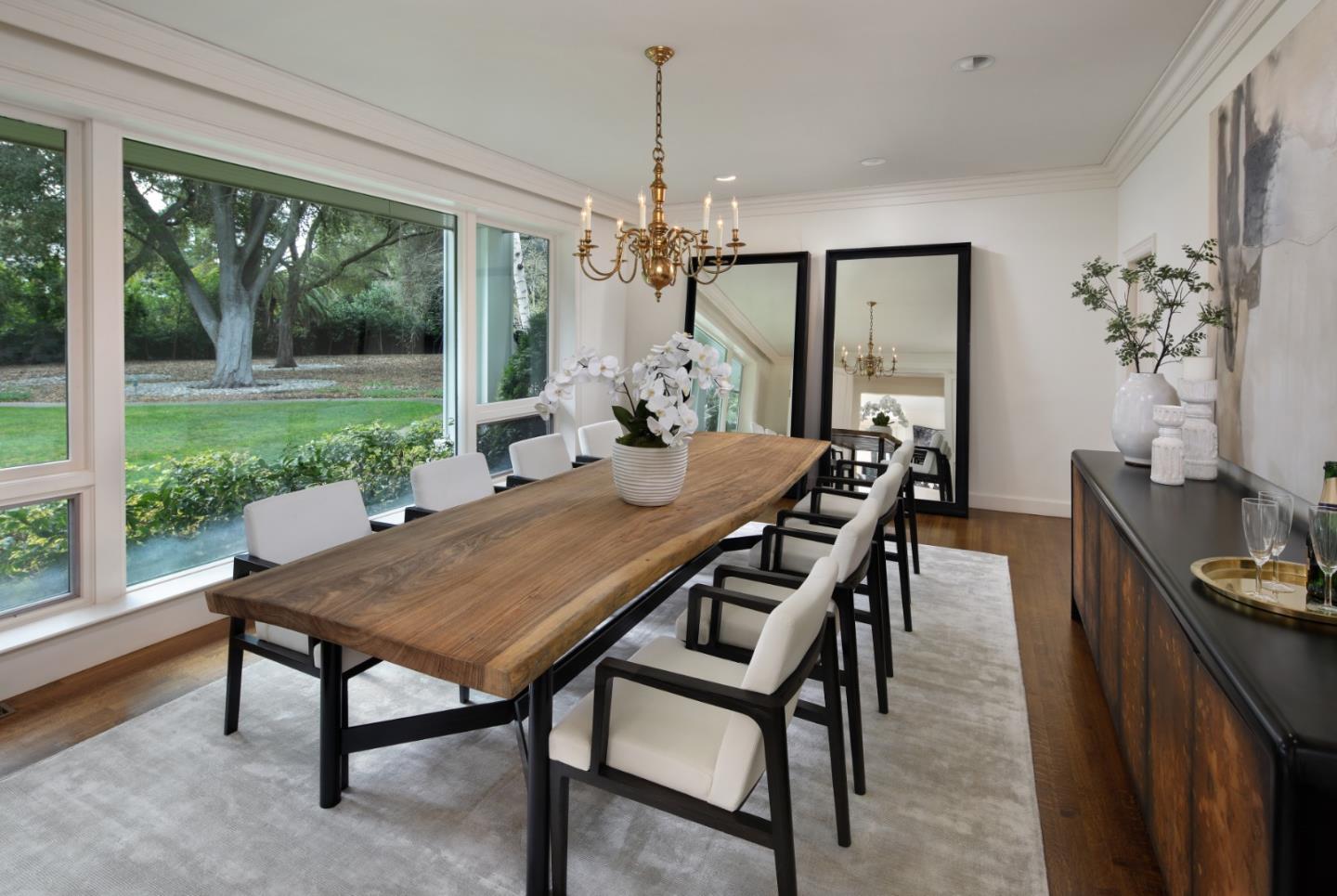 191 Britton Avenue Atherton, CA 94027 - Photo 10 of 23 a view of a dining room with furniture window and outside view