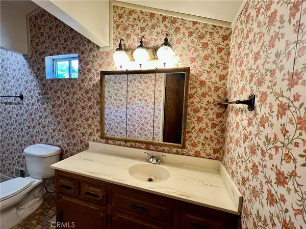 a bathroom with a sink and a toilet