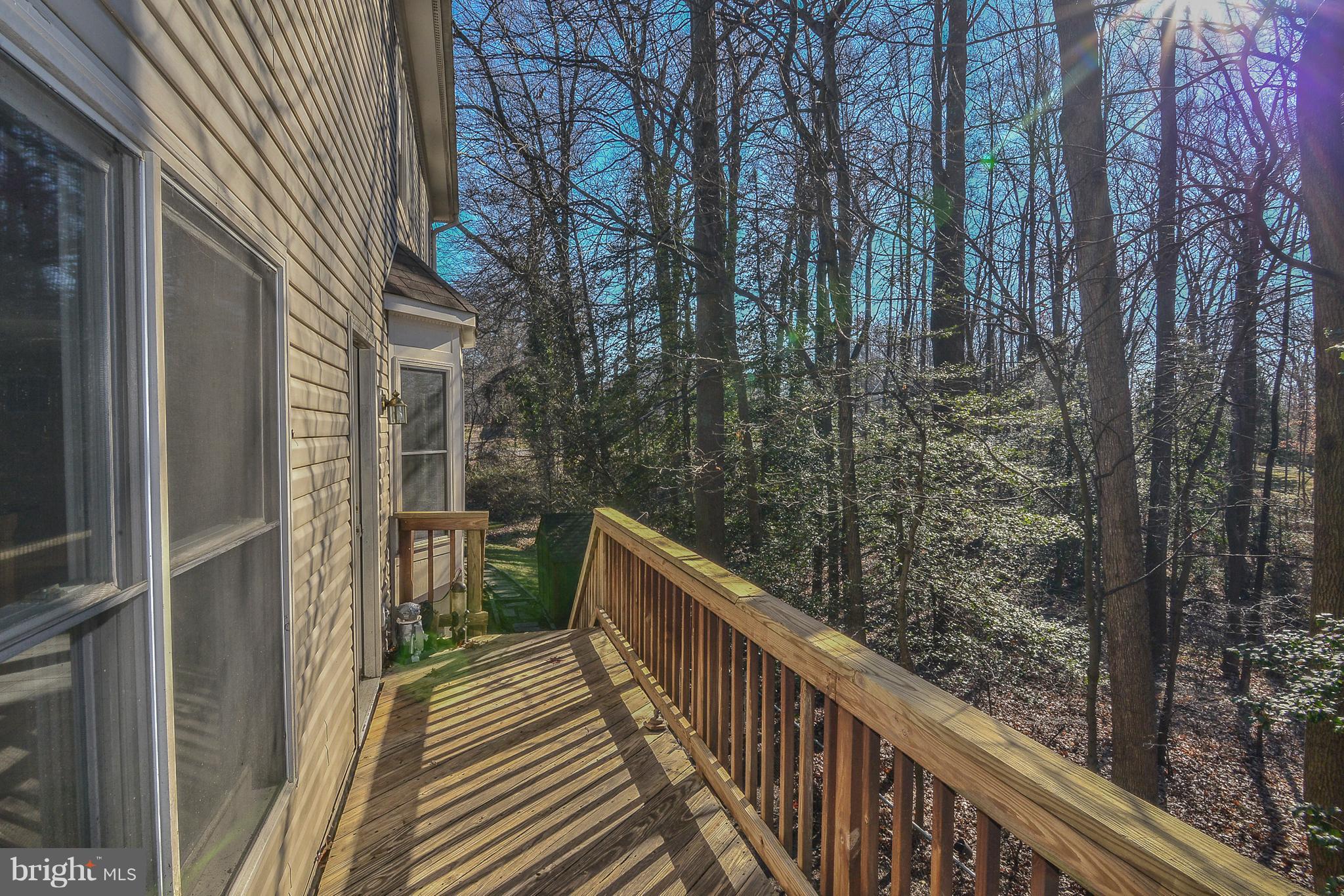 8670 Center Road Springfield, VA 22152 - Photo 28 of 33 Deck w/ stairs from Kitchen-gorgeous treed views!