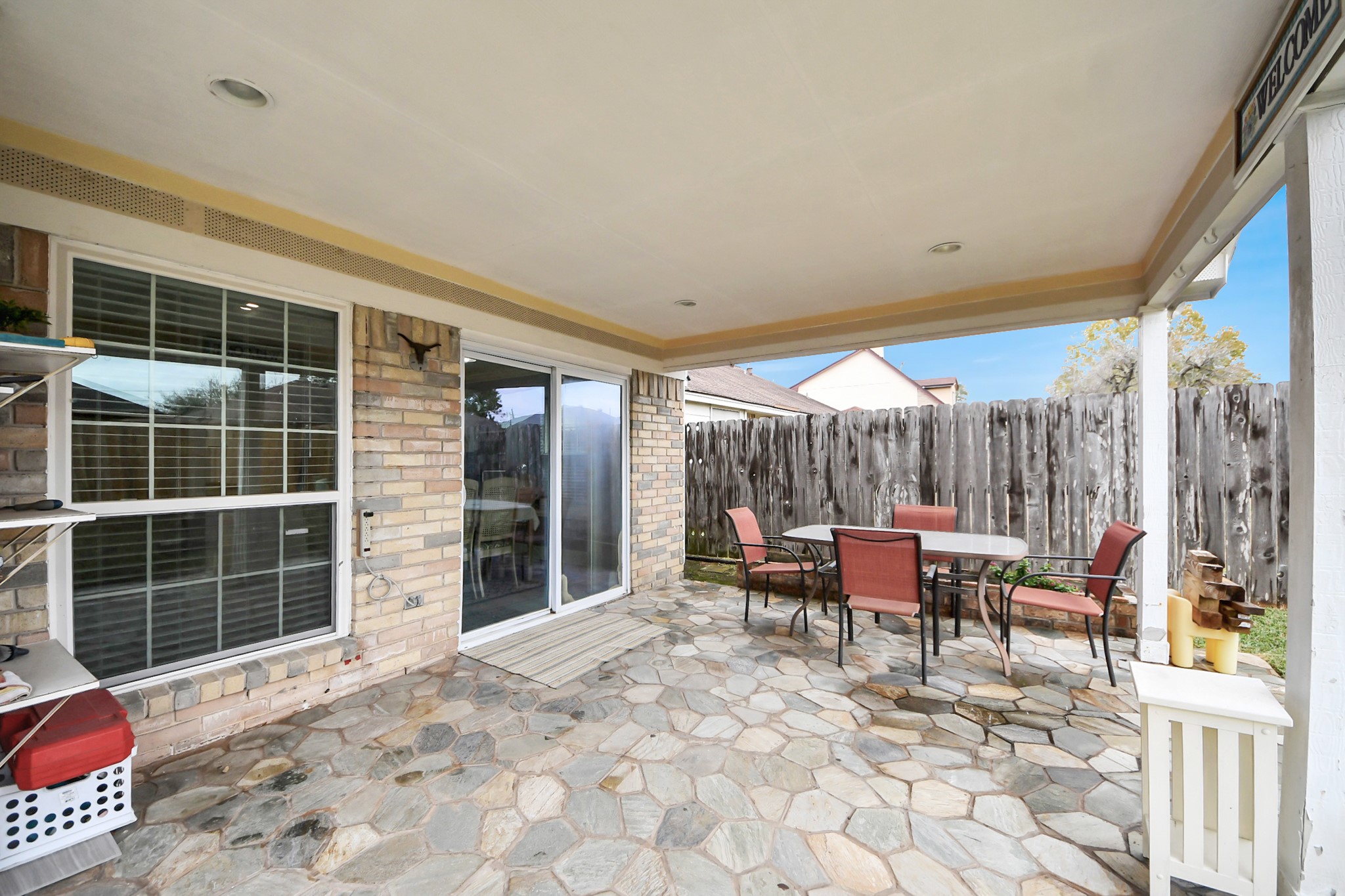 17702 Poppy Trails Lane Houston, TX 77084 - Photo 32 of 37 The home has a covered patio and enough space in the back yard for playgrounds and more.
