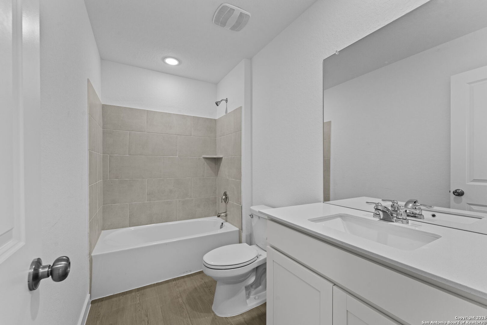 1859 Nuthatch Ridge New Braunfels, TX 78130 - Photo 25 of 34 a bathroom with a sink a toilet and shower