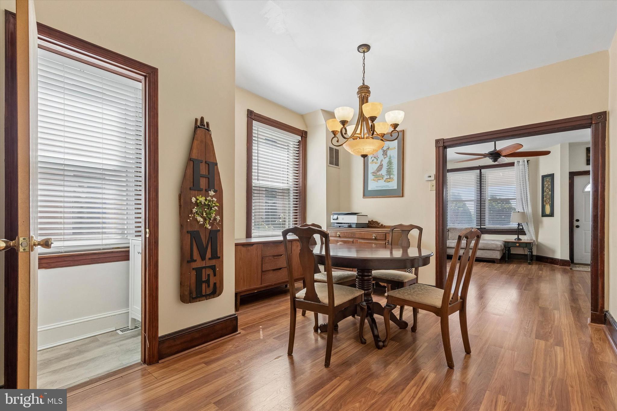 35 North Ridge Avenue Ambler, PA 19002 - Photo 6 of 15 a dining room with furniture a chandelier and wooden floor