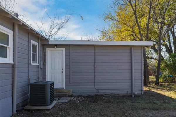 a backyard of a house