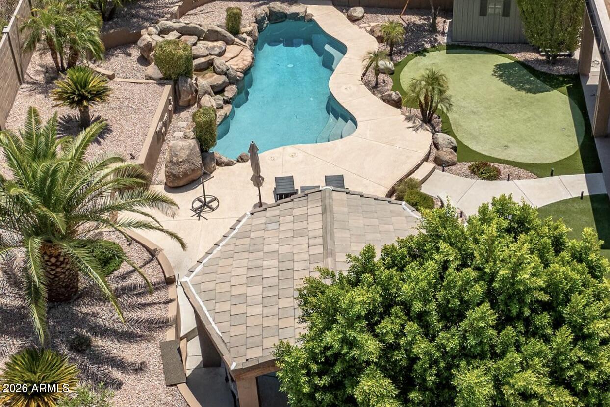 3416 West Montello Road Phoenix, AZ 85086 - Photo 57 of 68 Pool, putting green and gazebo