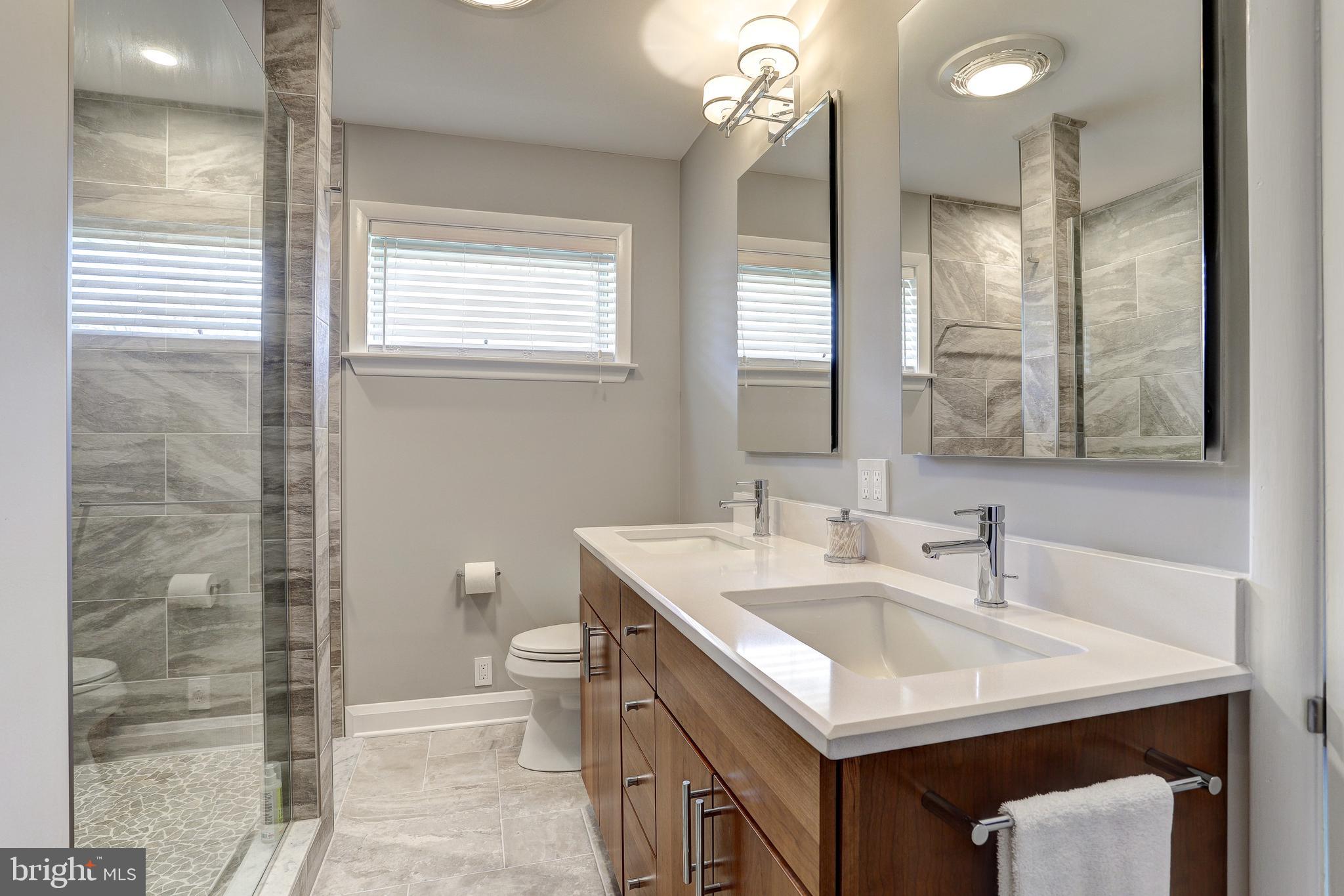 4606 Langshire Road Baldwin, MD 21013 - Photo 13 of 34 Gorgeous aster Bath w/ beautiful dbl vanity.