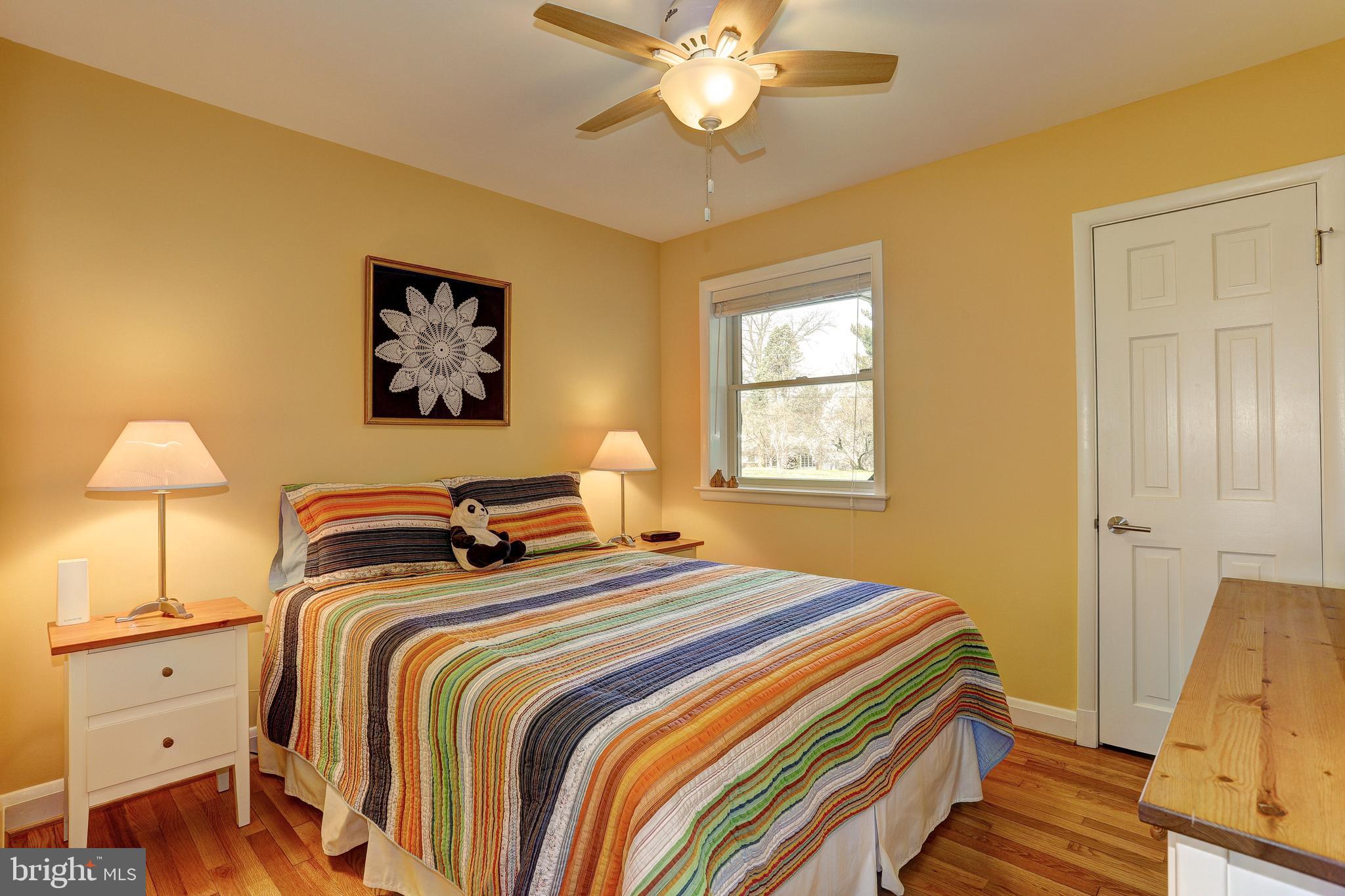 4606 Langshire Road Baldwin, MD 21013 - Photo 16 of 34 Bedroom w/ hardwood floors and ceiling fan.