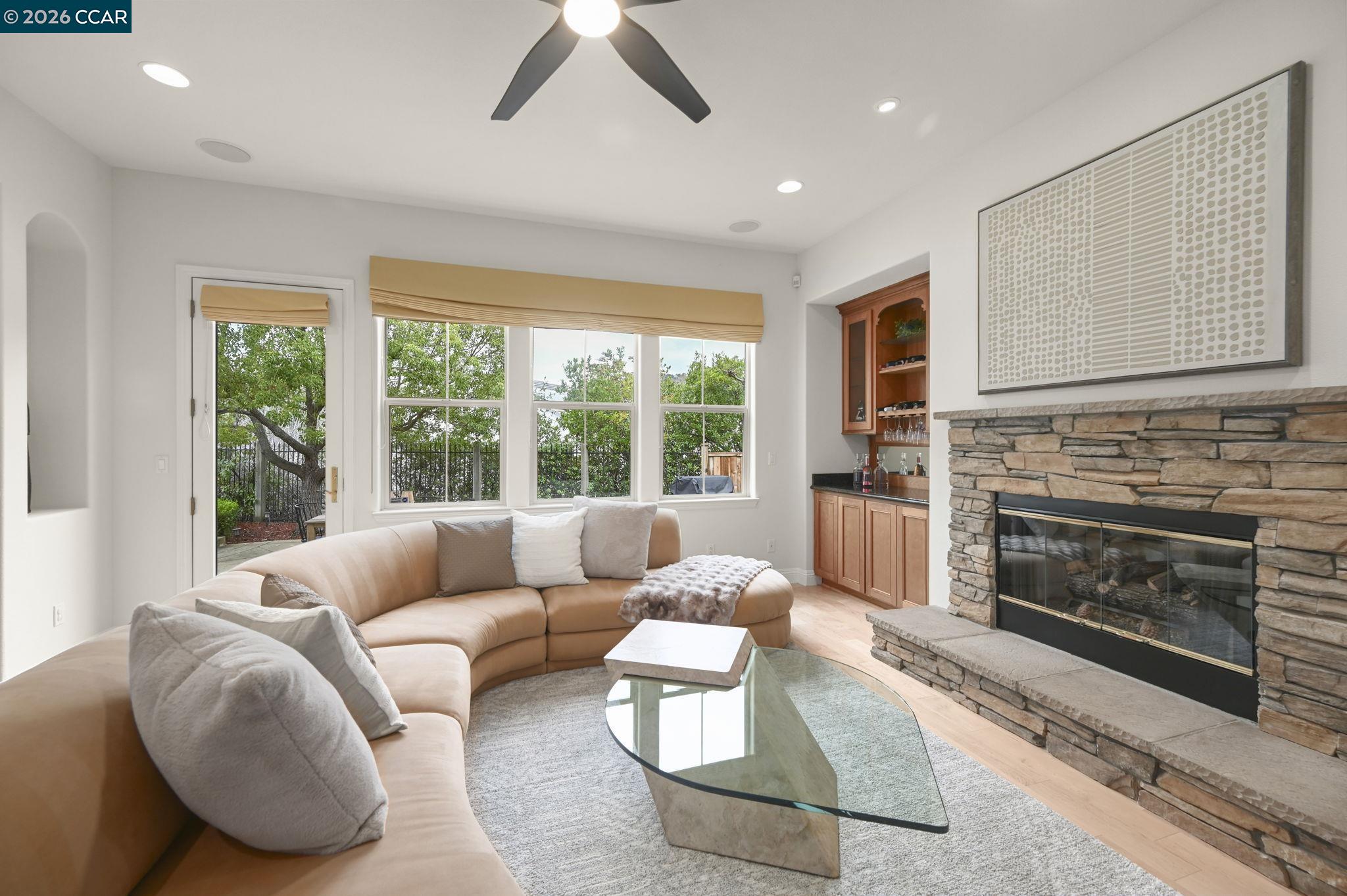 135 Diablo Ranch Court Danville, CA 94506 - Photo 26 of 60 a living room with furniture and a fireplace