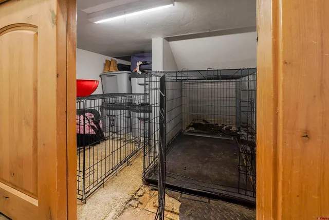 a close view of water heater room