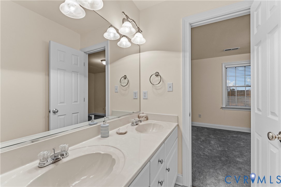 270 Petersburg Road Powhatan, VA 23139 - Photo 62 of 90 a bathroom with a sink and a mirror