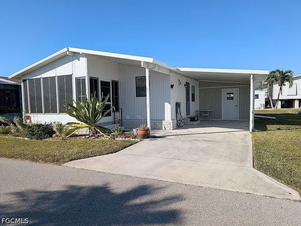 a view of a house with a patio