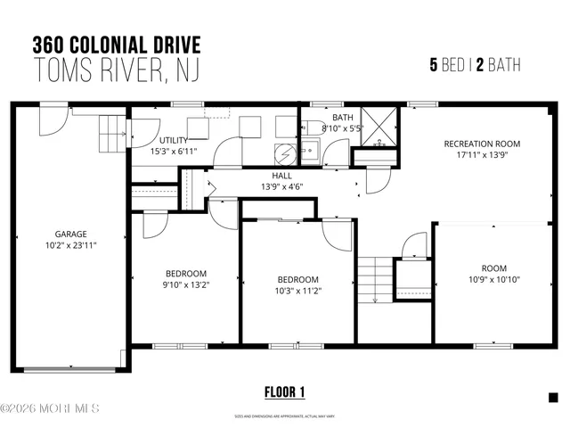 $575,000 | 360 Colonial Drive, Toms River, NJ 08753
