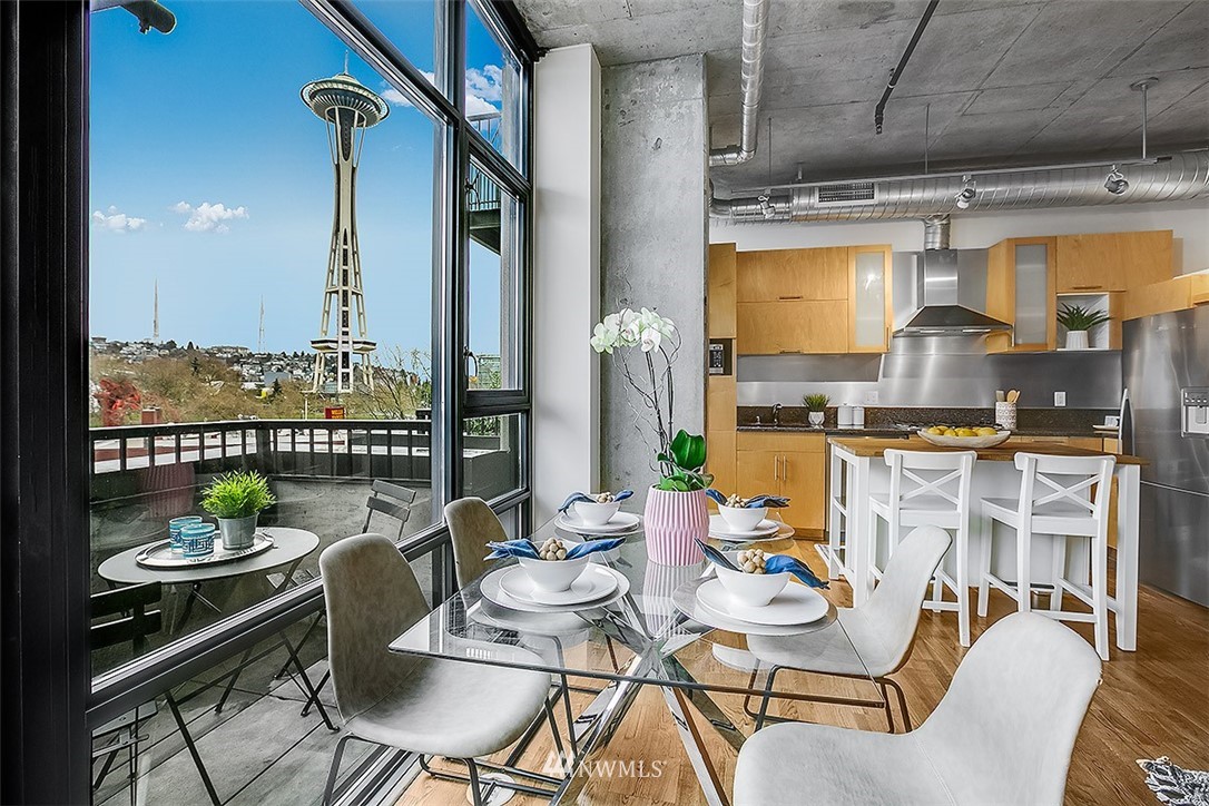 a outdoor living space with furniture