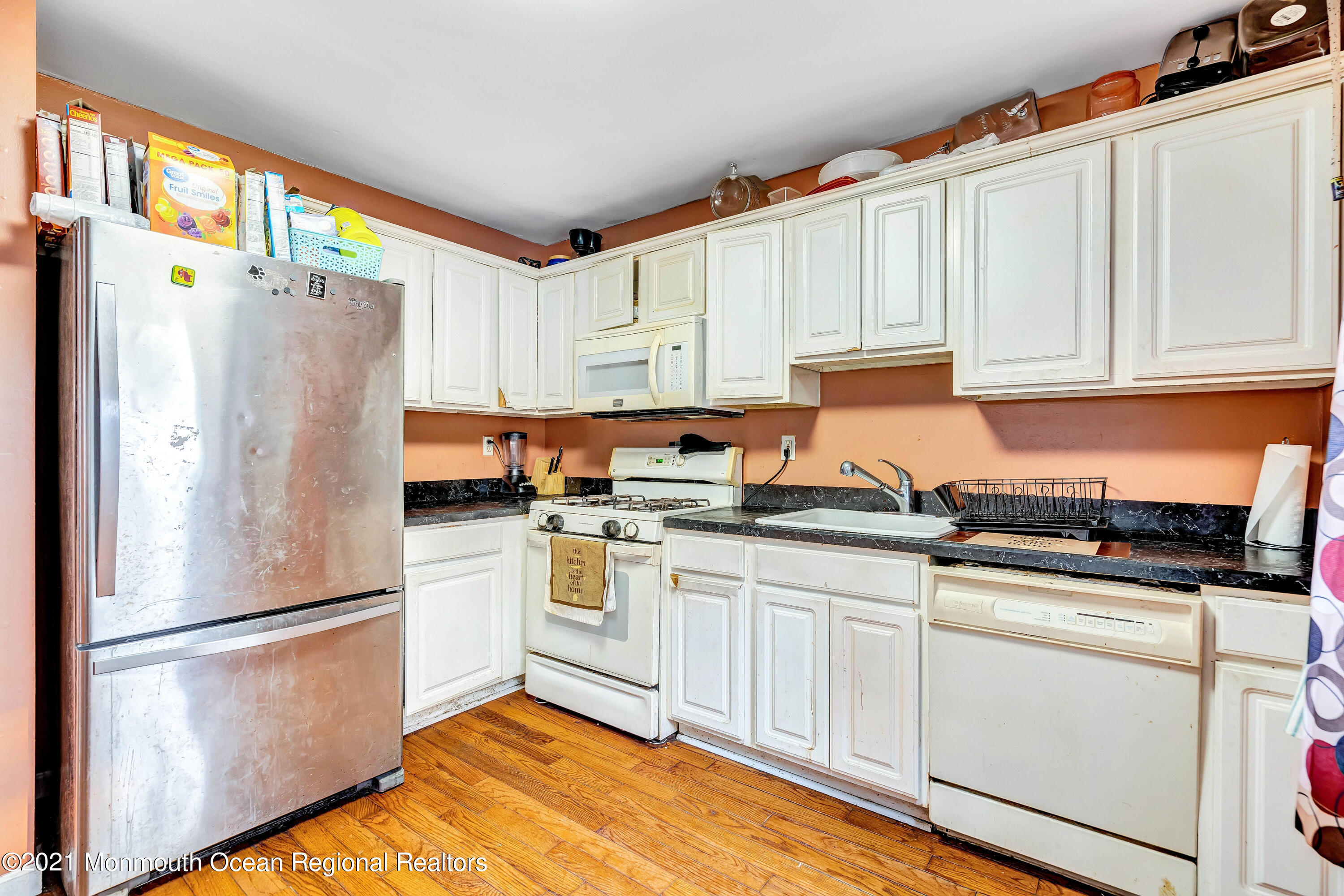 458 Brewers Bridge Road Jackson, NJ 08527 - Photo 14 of 27 a kitchen with granite countertop stainless steel appliances a refrigerator a sink and cabinets
