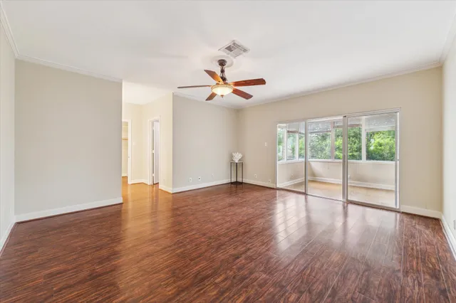 a view of small space with racks on the wall