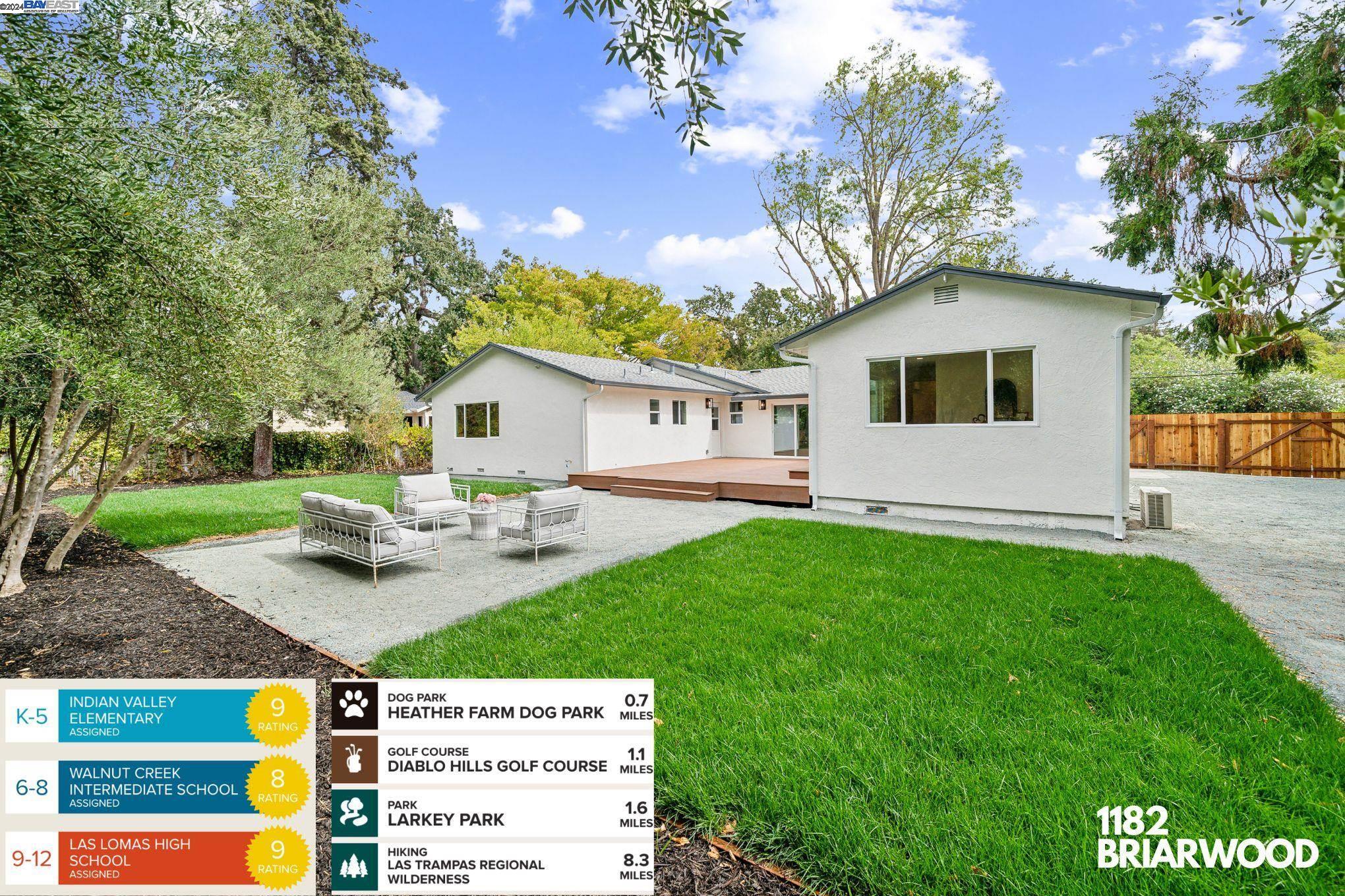 1182 Briarwood Way Walnut Creek, CA 94597 - Photo 1 of 1 a view of a house with backyard and sitting area