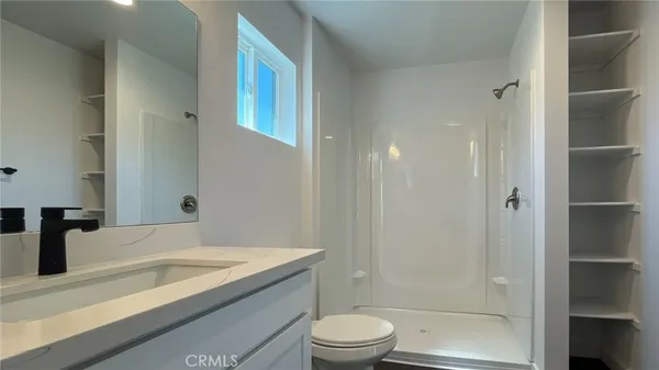 a close view of closet