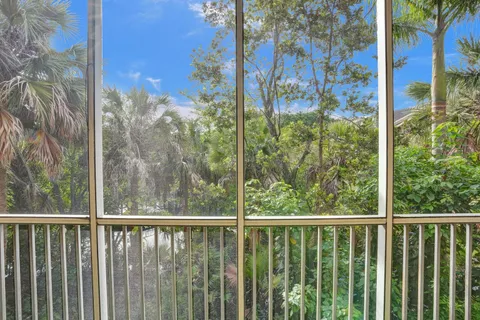 a view of a balcony with lake view