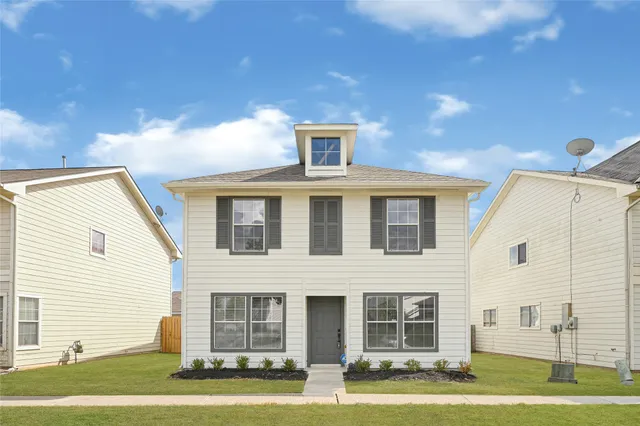 a front view of a building