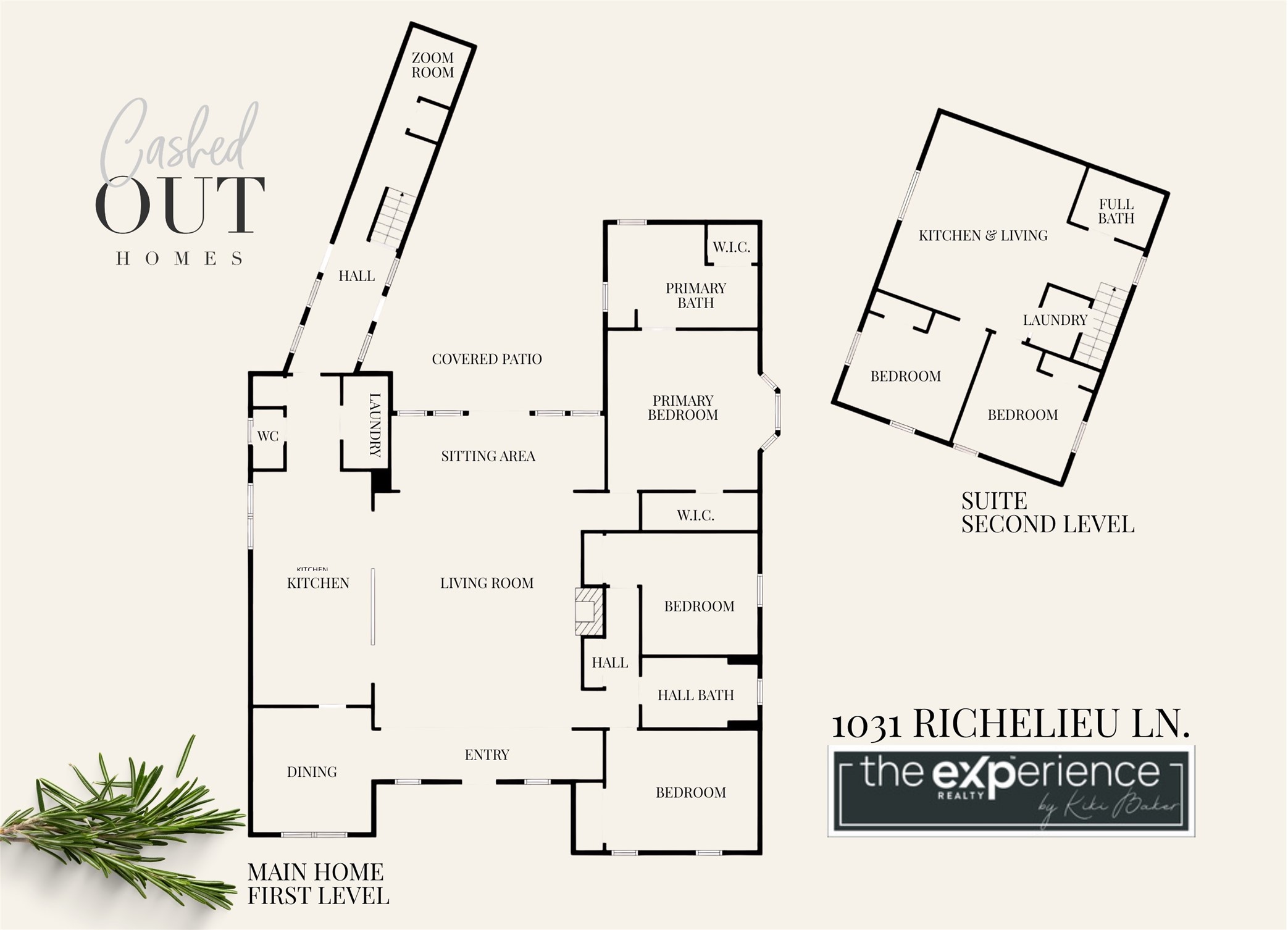 1031 Richelieu Lane Houston, TX 77018 - Photo 29 of 29 Floor plan of main home and apartment/suite