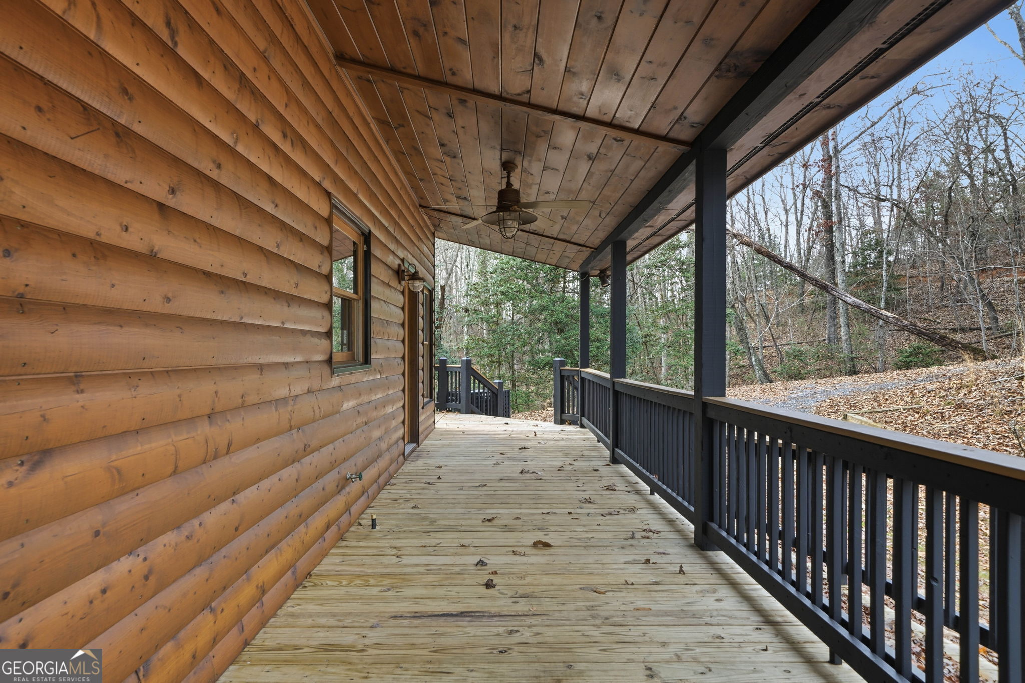 648 Stuart Mountain Road Mineral Bluff, GA 30559 - Photo 31 of 42 a view of balcony with wooden floor