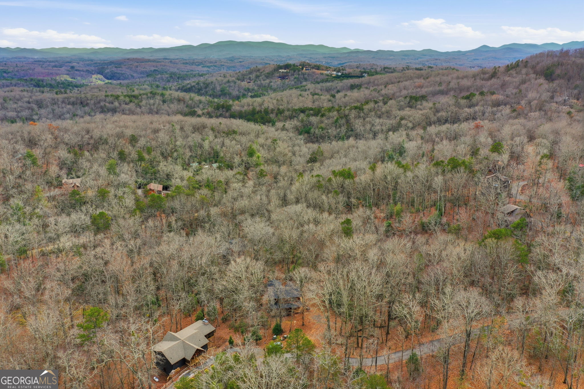 648 Stuart Mountain Road Mineral Bluff, GA 30559 - Photo 40 of 42 a view of a mountain range with trees in the background