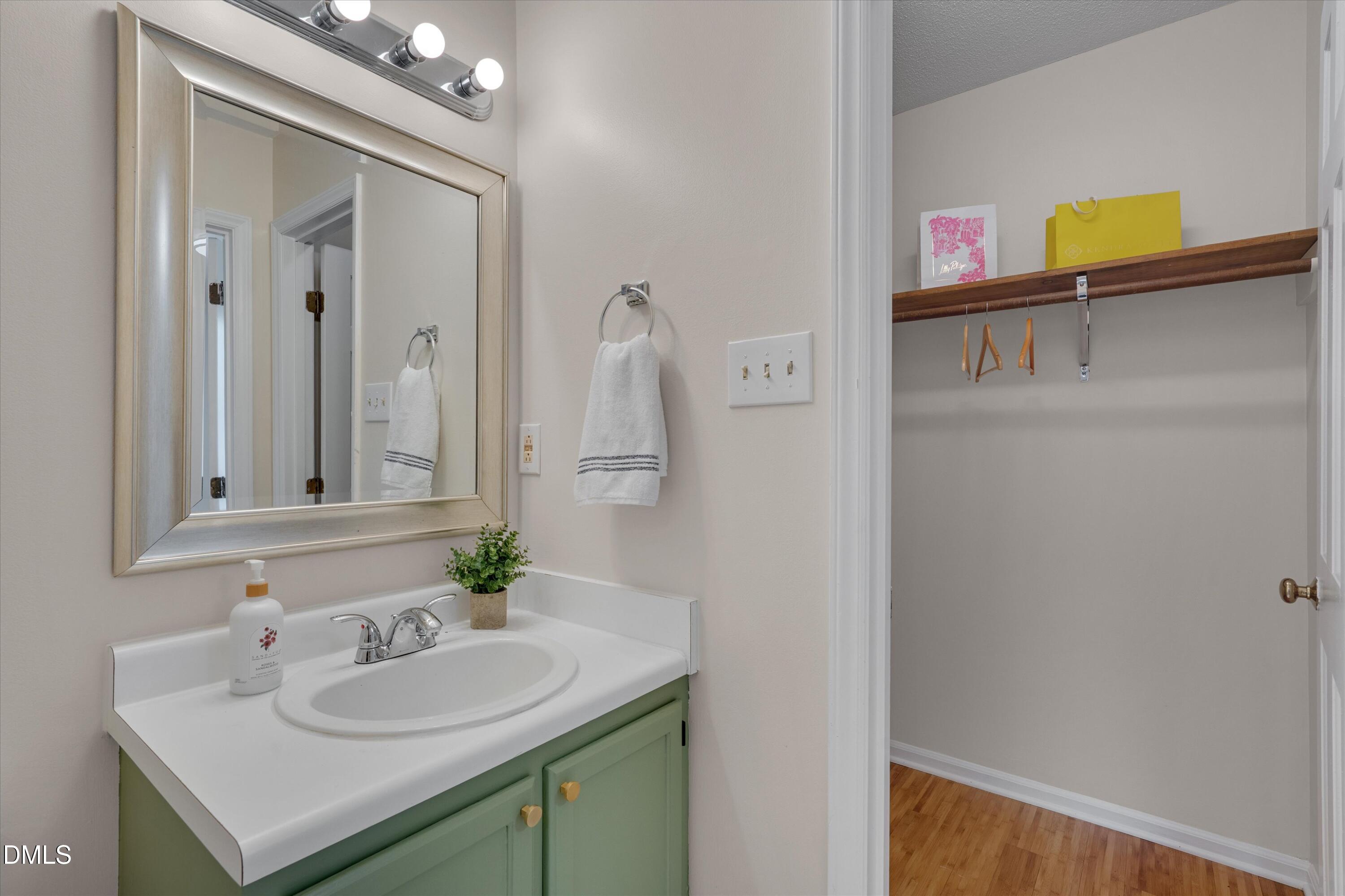 6528 Hearthstone Drive Raleigh, NC 27615 - Photo 24 of 32 a bathroom with a sink and a mirror