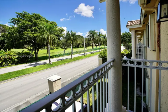 a view of a porch with a backyard