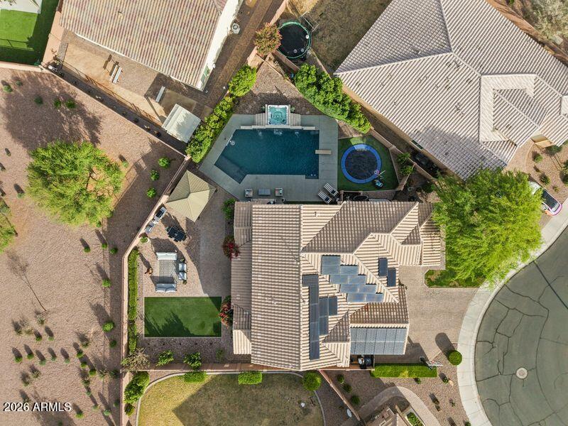 7871 South Stuart Avenue Gilbert, AZ 85298 - Photo 46 of 77 an aerial view of a house with a yard