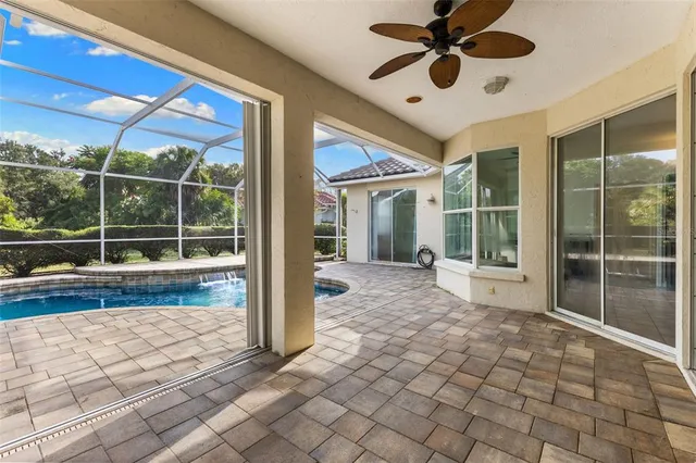 a view of a house with a swimming pool