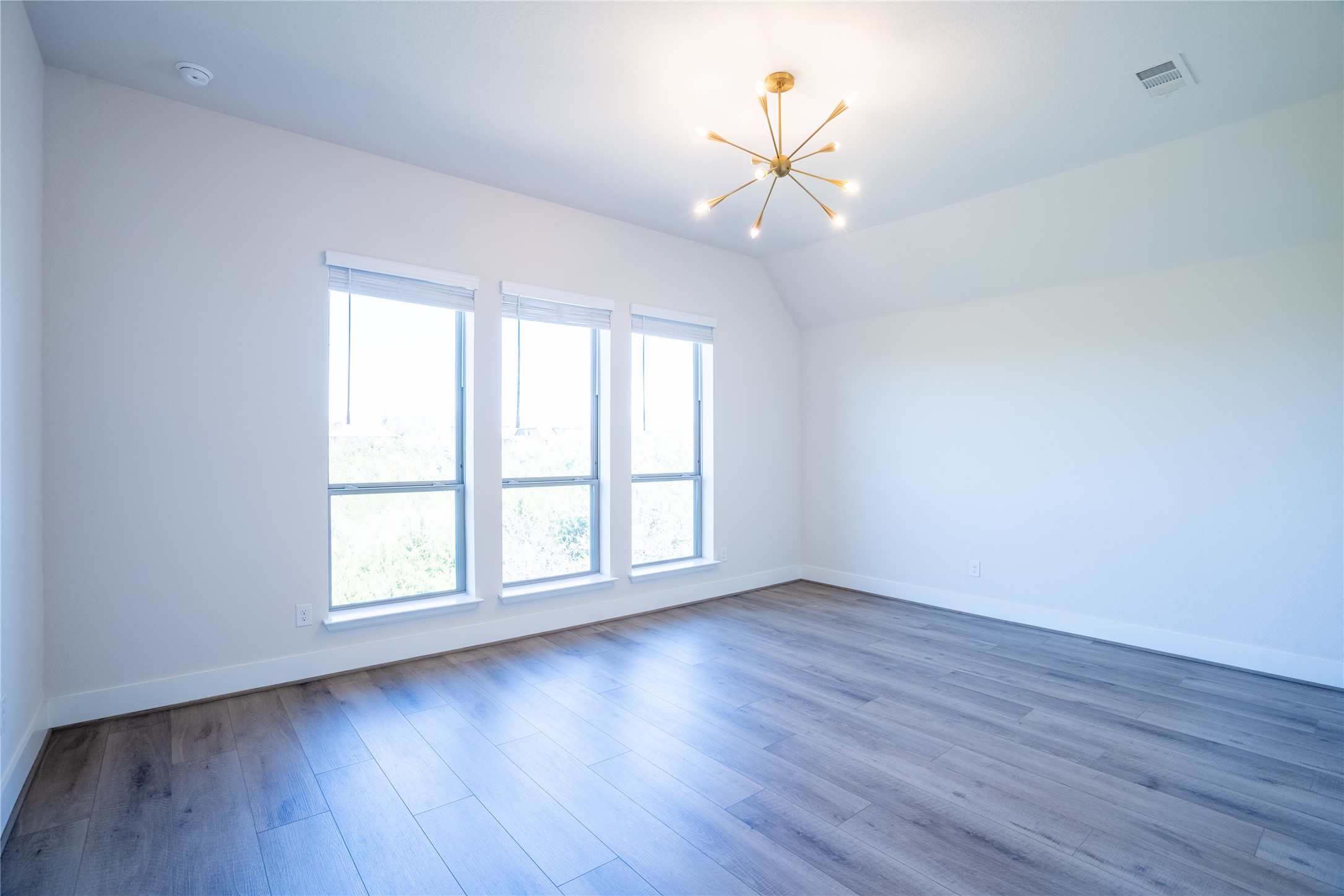 1309 Spring Gulch Lane Georgetown, TX 78628 - Photo 19 of 27 an empty room with wooden floor and windows