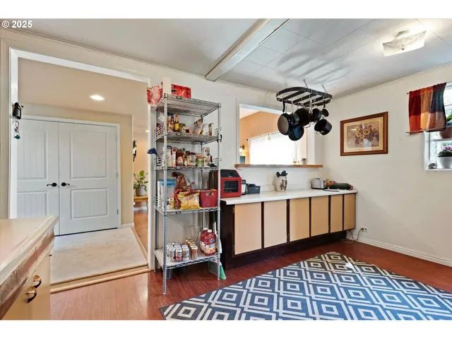 a room with storage and utility