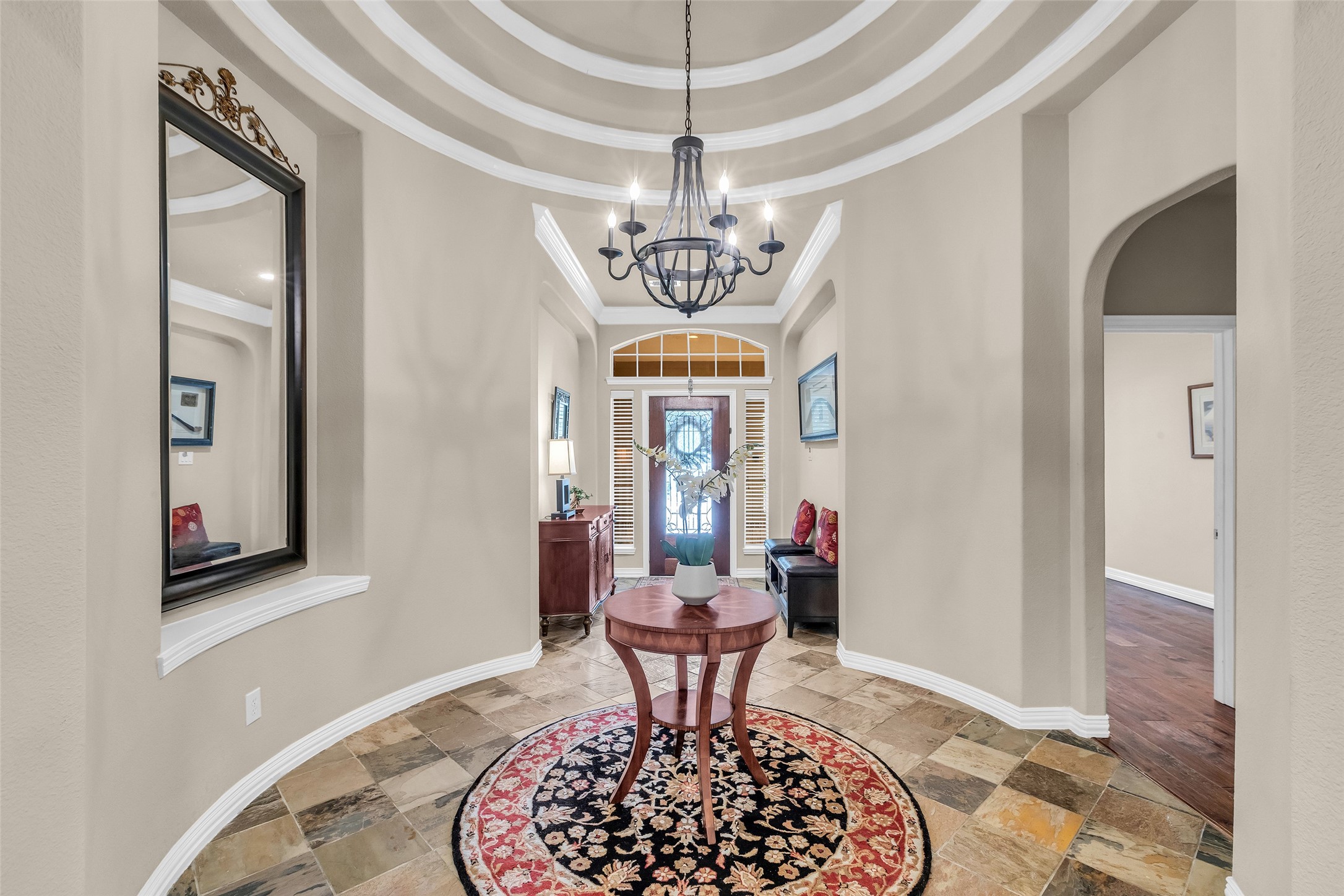 1622 Beau Rivage Conroe, TX 77304 - Photo 4 of 37 a view of a dining room with furniture window and wooden floor