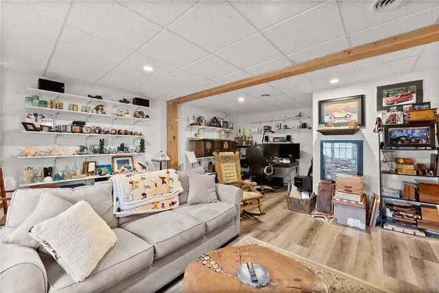 a view of balcony with wooden fence