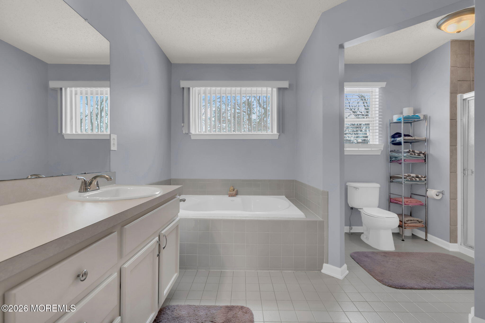 93 West Shenendoah Road Howell, NJ 07731 - Photo 23 of 30 a bathroom with a sink double vanity and tub