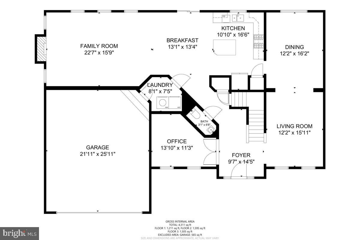 18414 Cornflower Road Boyds, MD 20841 - Photo 61 of 63 Main-Level Floor Plan