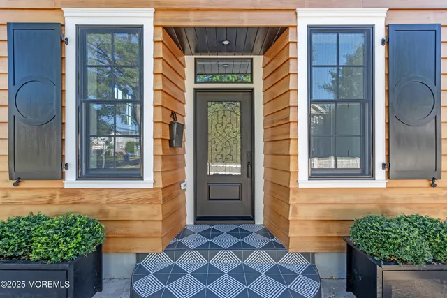 a front view of a house with a window
