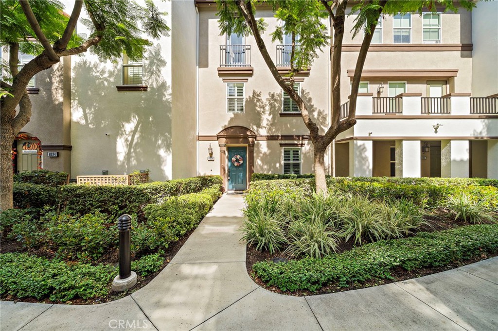 a front view of a multi story residential apartment buildings