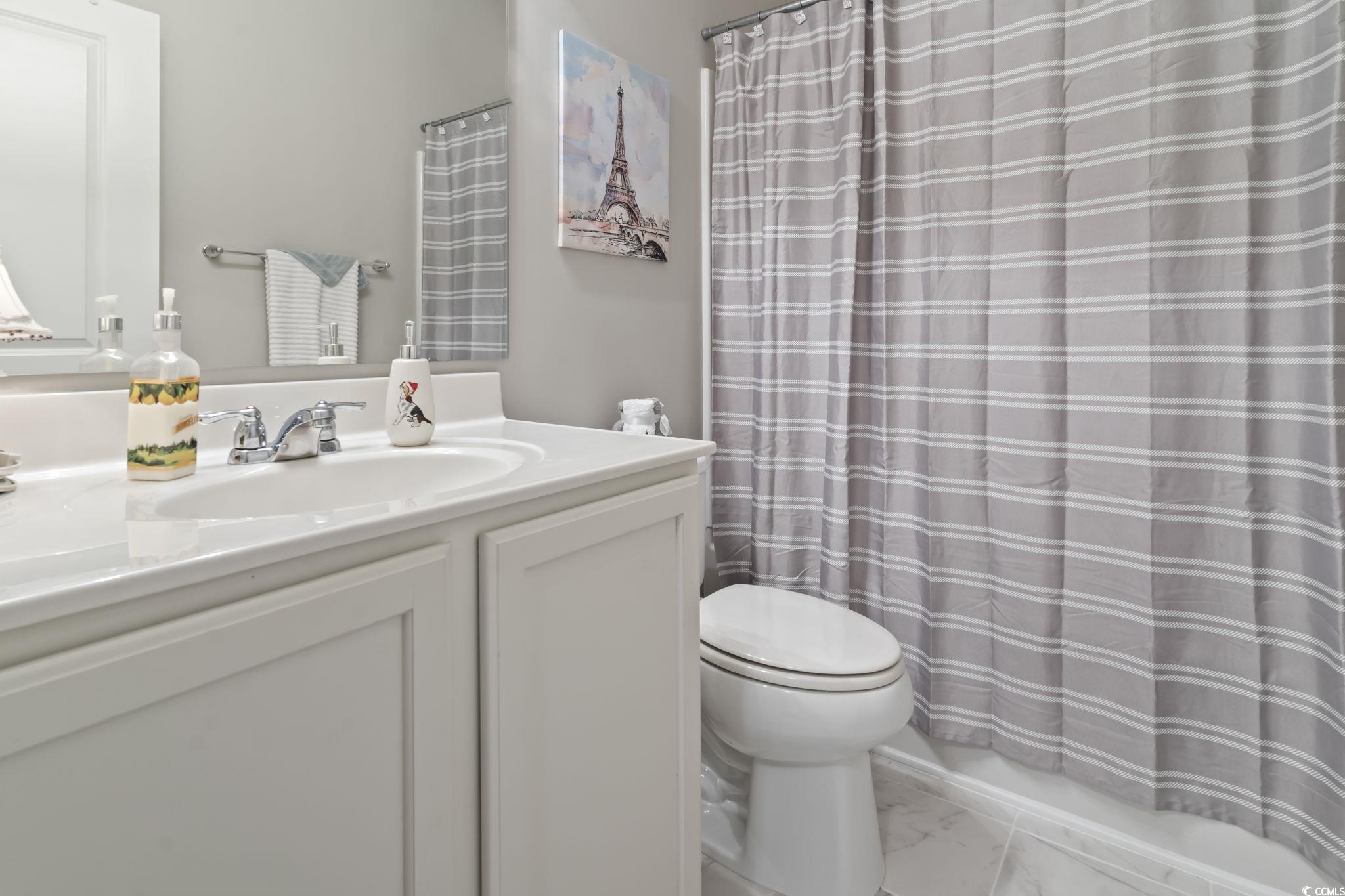 5060 Prato Loop Myrtle Beach, SC 29579 - Photo 25 of 40 Full bathroom with vanity, toilet, and shower / ba