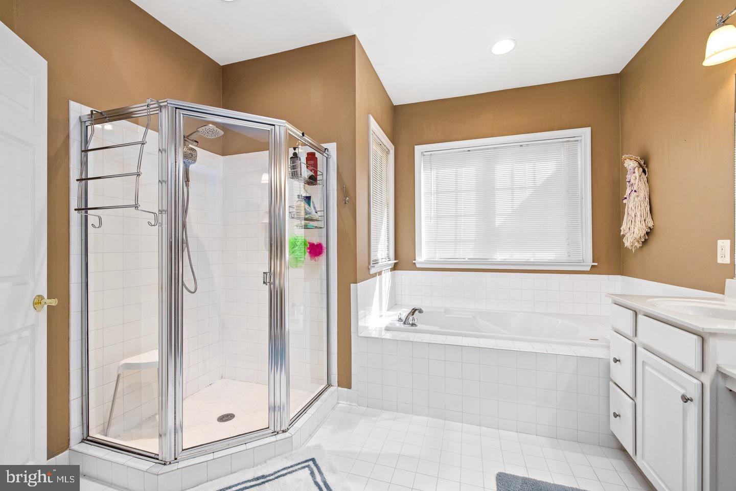 3314 Lady Catherine Circle Triangle, VA 22172 - Photo 20 of 33 Soaking Tub and Large Corner Shower