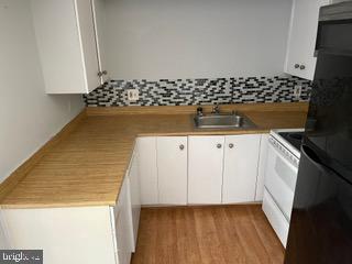 6907 Jones View Drive, Unit 3C Baltimore, MD 21209 - Photo 13 of 14 a kitchen with a sink and cabinets