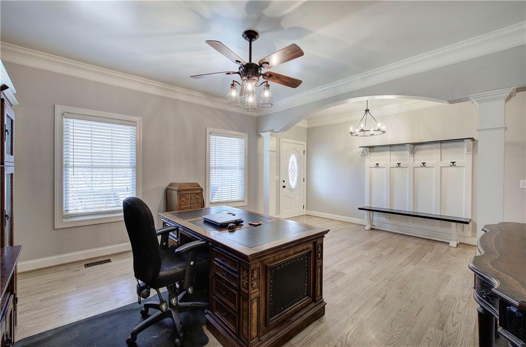 1005 Harmony Road Southeast Aragon, GA 30104 - Photo 6 of 40 a view of kitchen with granite countertop cabinets and outdoor space