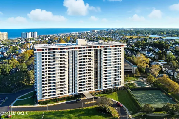 a view of a city that has tall buildings