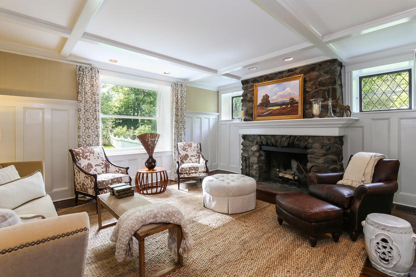 17 Goodwives River Road Darien, CT 06820 - Photo 7 of 51 a living room with furniture and a fireplace