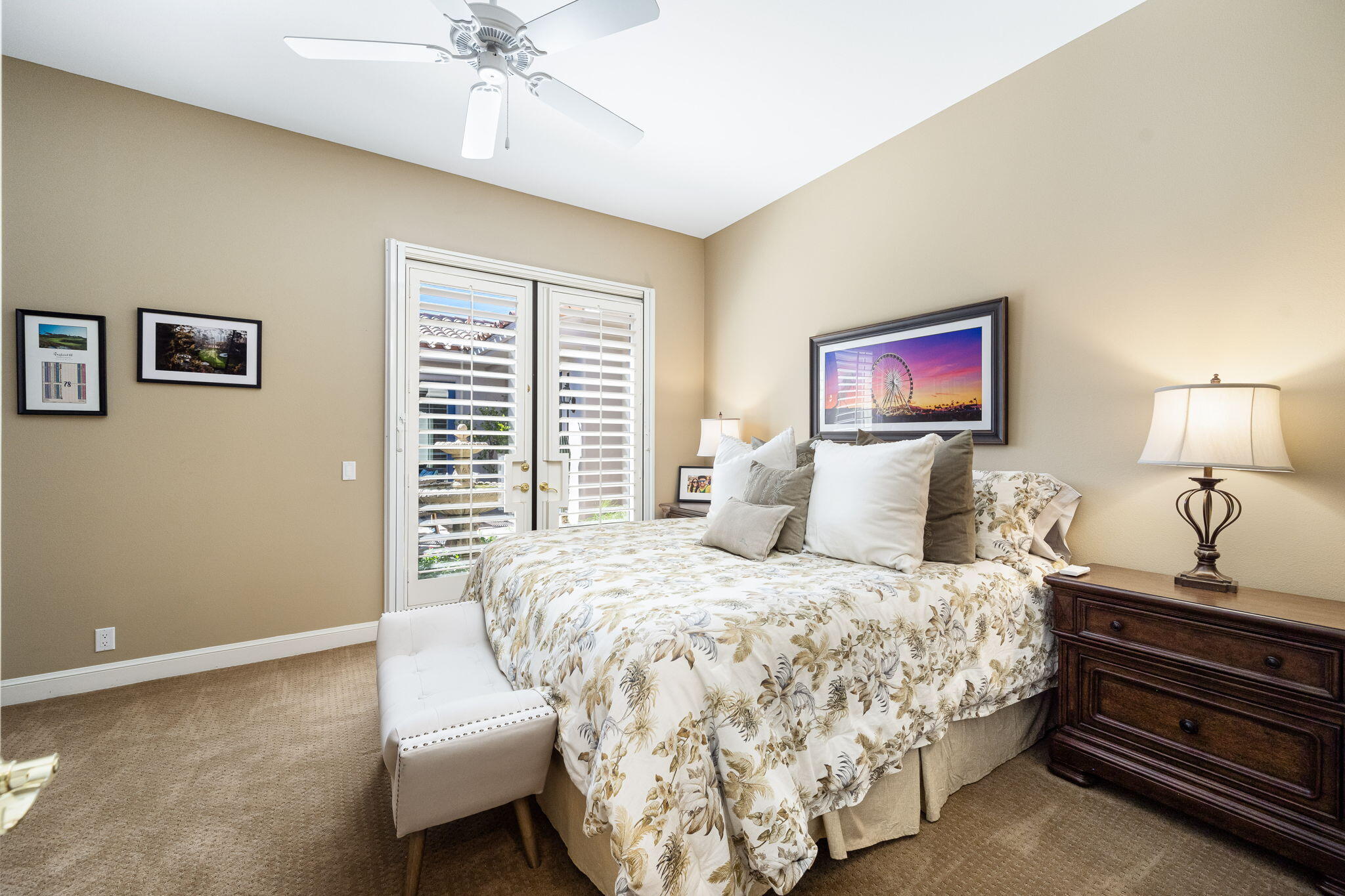 79290 Cetrino La Quinta, CA 92253 - Photo 66 of 74 a bedroom with a bed and a chandelier