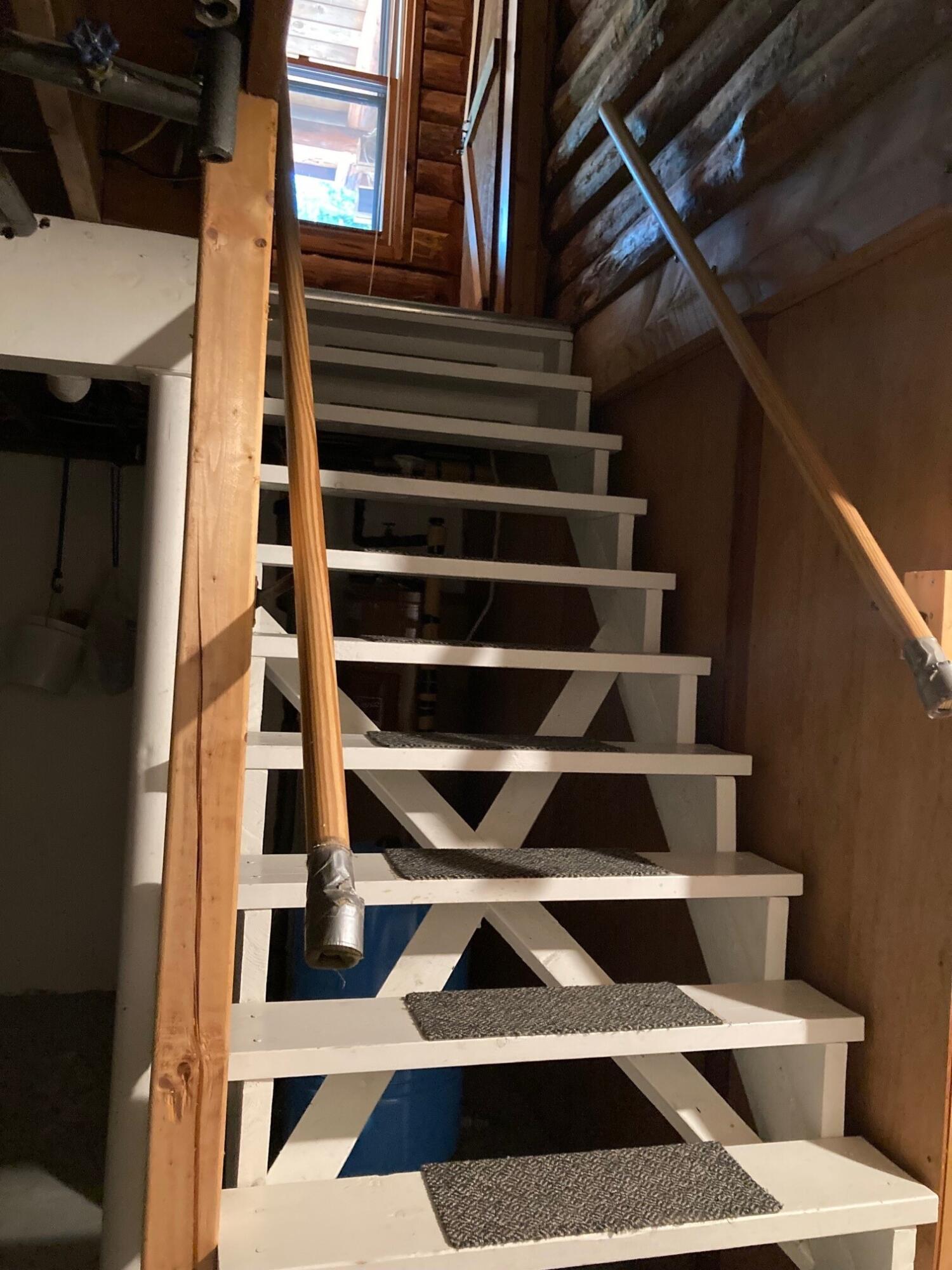 811 Sandy River Road Norridgewock, ME 04957 - Photo 39 of 42 811 Sandy River Rd - Stairs to Full Base