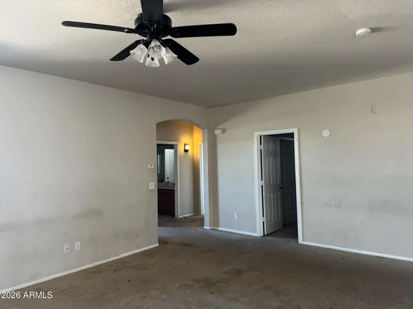 an empty room with a window