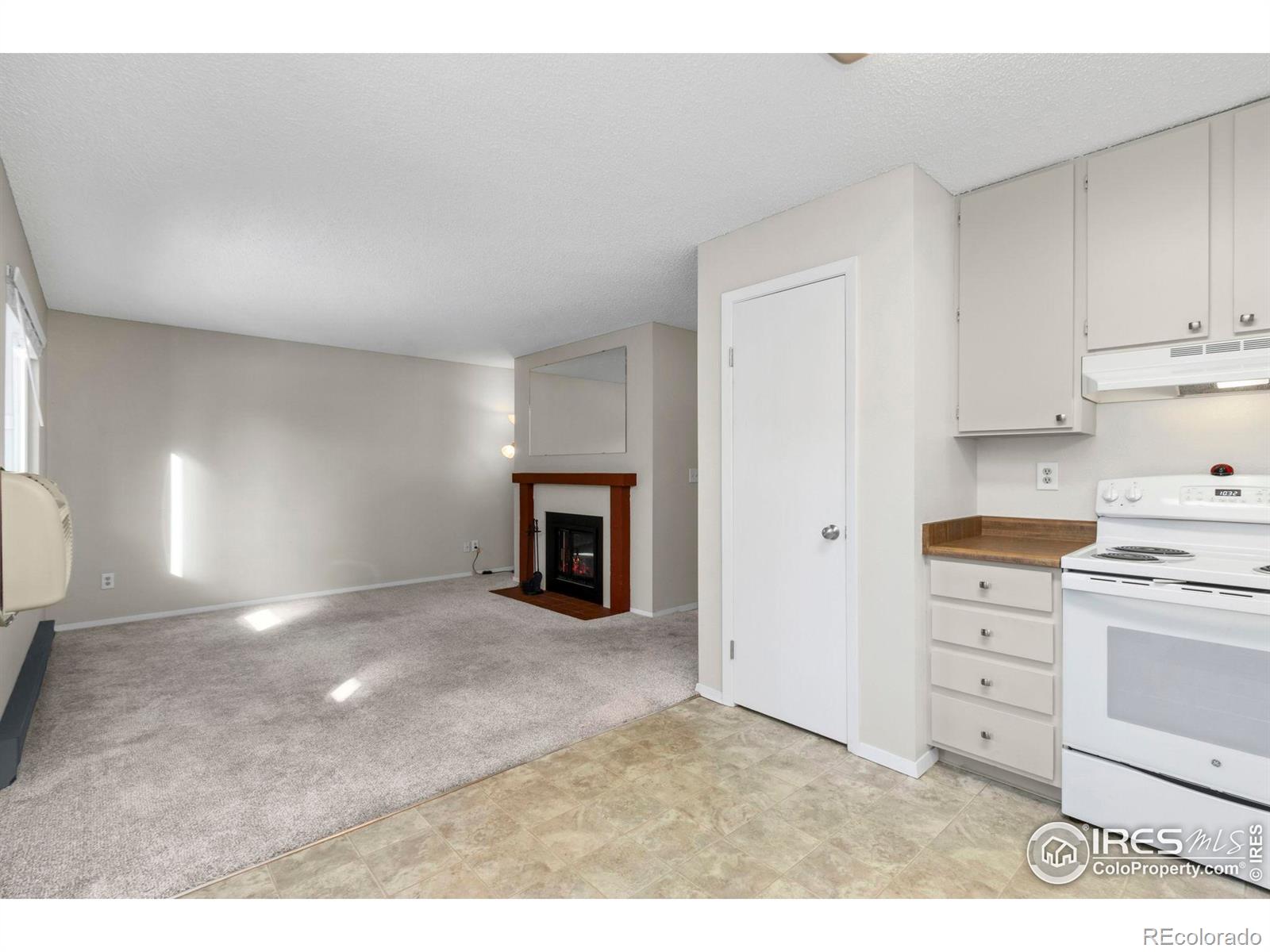925 Columbia Road Fort Collins, CO 80525 - Photo 10 of 24 a view of kitchen with cabinets and fireplace